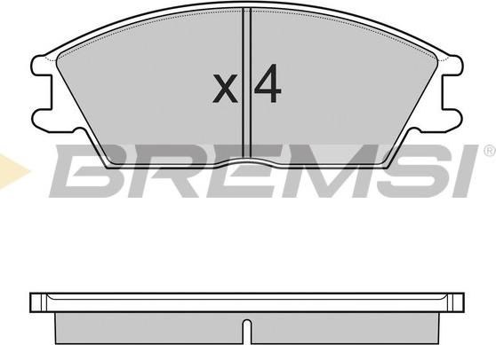 Bremsi BP3124 - Тормозные колодки, дисковые, комплект autospares.lv