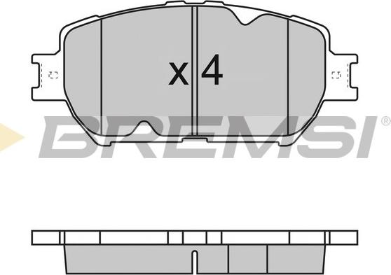 Bremsi BP3126 - Тормозные колодки, дисковые, комплект autospares.lv