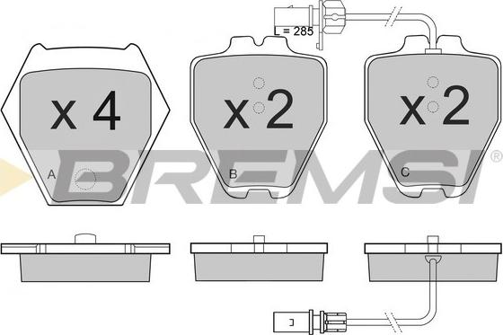 Bremsi BP3121 - Тормозные колодки, дисковые, комплект autospares.lv