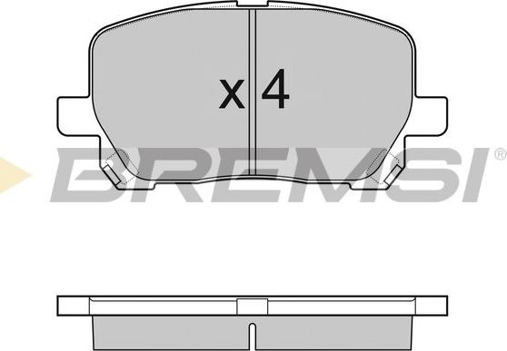 Bremsi BP3127 - Тормозные колодки, дисковые, комплект autospares.lv