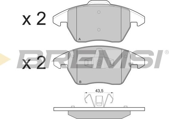 Bremsi BP3174 - Тормозные колодки, дисковые, комплект autospares.lv