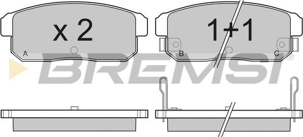 Bremsi BP3171 - Тормозные колодки, дисковые, комплект autospares.lv