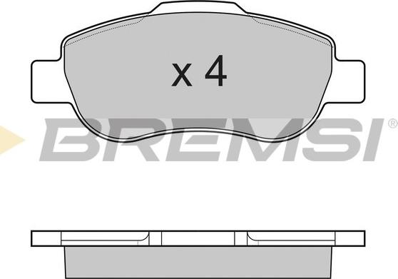 Bremsi BP3178 - Тормозные колодки, дисковые, комплект autospares.lv