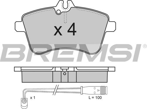 Bremsi BP3172 - Тормозные колодки, дисковые, комплект autospares.lv