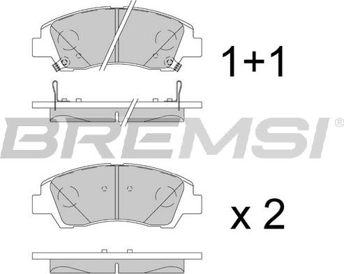 Bremsi BP3893 - Тормозные колодки, дисковые, комплект autospares.lv