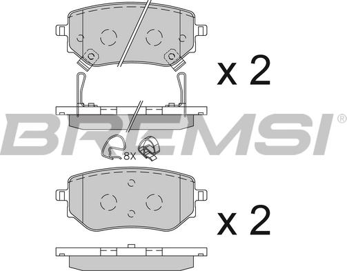 Bremsi BP3843 - Тормозные колодки, дисковые, комплект autospares.lv