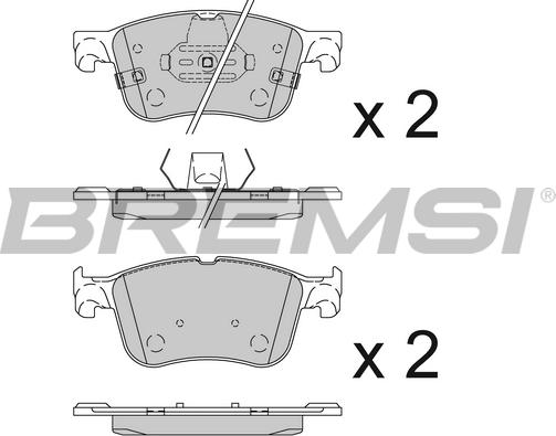 Bremsi BP3847 - Тормозные колодки, дисковые, комплект autospares.lv