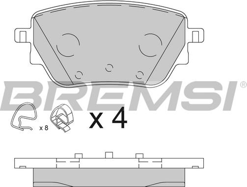 Bremsi BP3855 - Тормозные колодки, дисковые, комплект autospares.lv