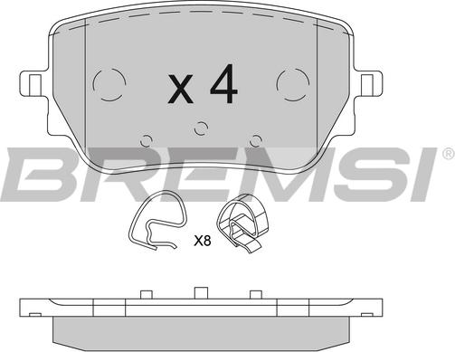 Bremsi BP3850 - Тормозные колодки, дисковые, комплект autospares.lv