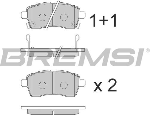 Bremsi BP3858 - Тормозные колодки, дисковые, комплект autospares.lv