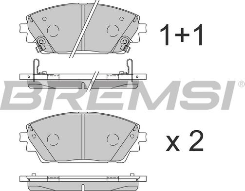 Bremsi BP3861 - Тормозные колодки, дисковые, комплект autospares.lv