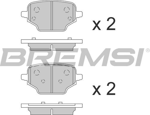 Bremsi BP3863 - Тормозные колодки, дисковые, комплект autospares.lv