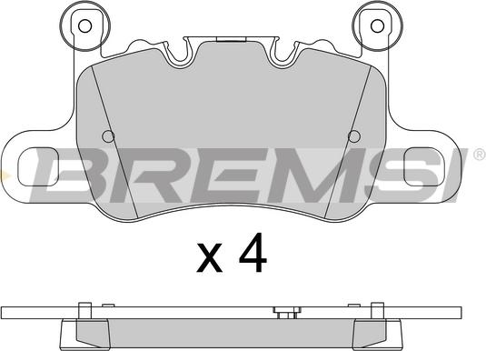 Bremsi BP3804 - Тормозные колодки, дисковые, комплект autospares.lv