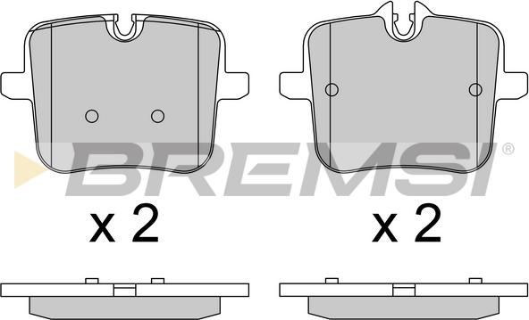 Bremsi BP3805 - Тормозные колодки, дисковые, комплект autospares.lv