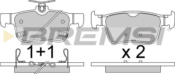 Bremsi BP3806 - Тормозные колодки, дисковые, комплект autospares.lv