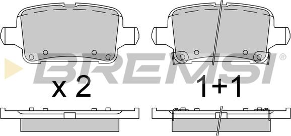 Bremsi BP3803 - Тормозные колодки, дисковые, комплект autospares.lv