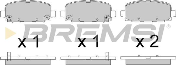 Bremsi BP3818 - Тормозные колодки, дисковые, комплект autospares.lv