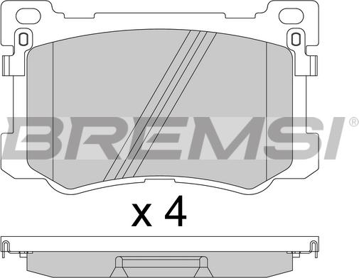 Bremsi BP3813 - Тормозные колодки, дисковые, комплект autospares.lv