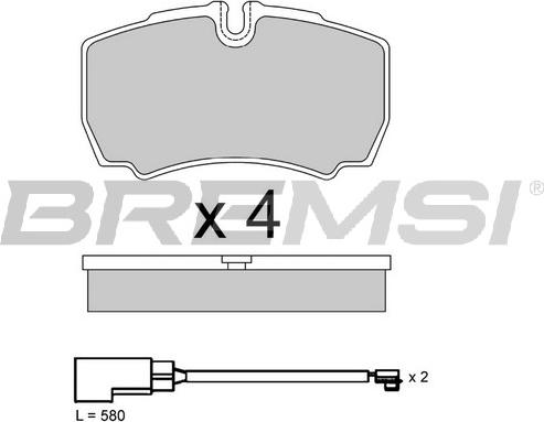 Bremsi BP3888 - Тормозные колодки, дисковые, комплект autospares.lv