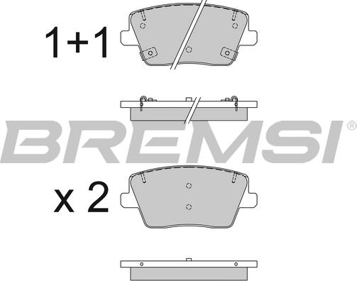 Bremsi BP3831 - Тормозные колодки, дисковые, комплект autospares.lv