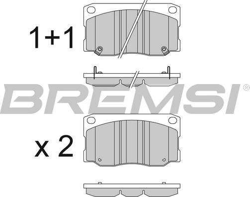 Bremsi BP3822 - Тормозные колодки, дисковые, комплект autospares.lv