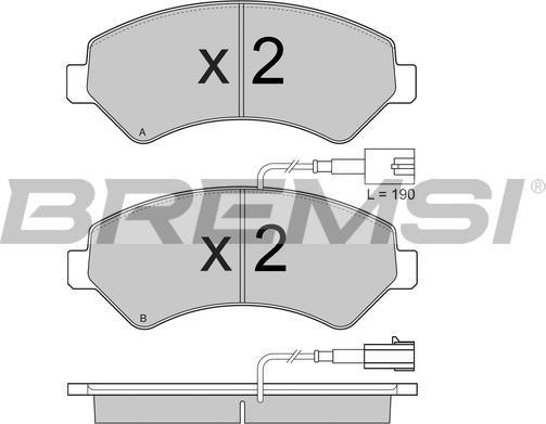 Bremsi BP3871 - Тормозные колодки, дисковые, комплект autospares.lv