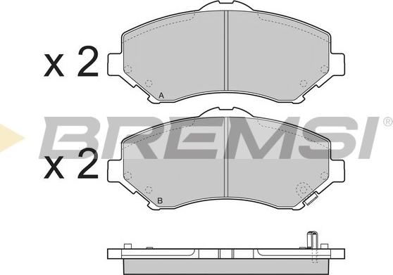 Bremsi BP3396 - Тормозные колодки, дисковые, комплект autospares.lv