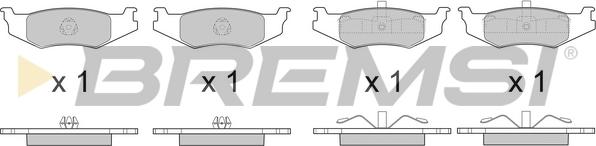 Bremsi BP3390 - Тормозные колодки, дисковые, комплект autospares.lv