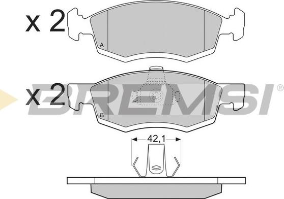 Bremsi BP3391 - Тормозные колодки, дисковые, комплект autospares.lv