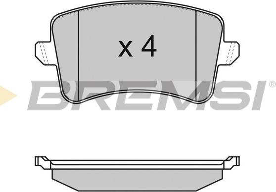 Bremsi BP3349 - Тормозные колодки, дисковые, комплект autospares.lv