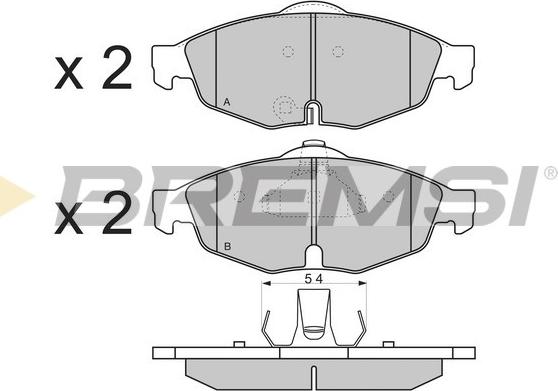 Bremsi BP3346 - Тормозные колодки, дисковые, комплект autospares.lv