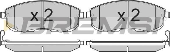 Bremsi BP3342 - Тормозные колодки, дисковые, комплект autospares.lv