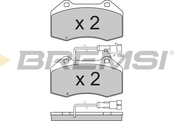 Bremsi BP3354 - Тормозные колодки, дисковые, комплект autospares.lv