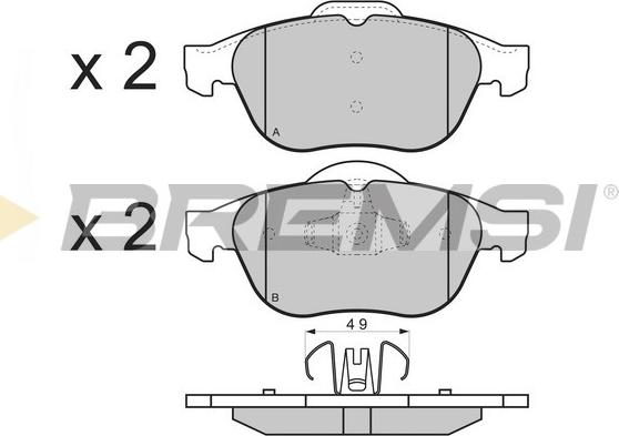 Bremsi BP3356 - Тормозные колодки, дисковые, комплект autospares.lv