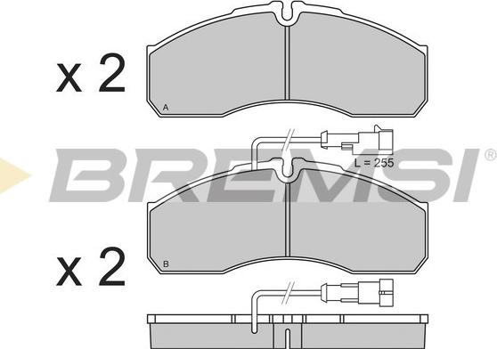 Bremsi BP3360 - Тормозные колодки, дисковые, комплект autospares.lv