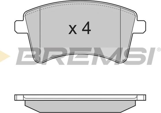 Bremsi BP3367 - Тормозные колодки, дисковые, комплект autospares.lv