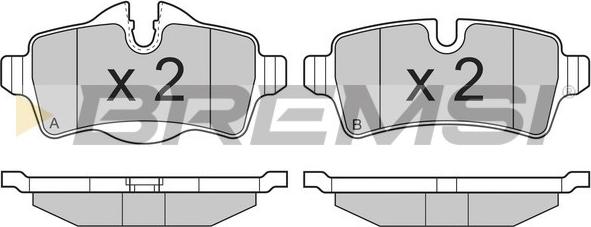 Bremsi BP3305 - Тормозные колодки, дисковые, комплект autospares.lv