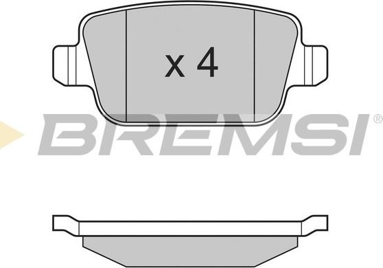 Bremsi BP3300 - Тормозные колодки, дисковые, комплект autospares.lv