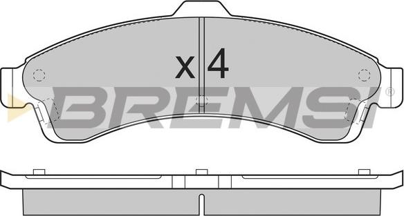 Bremsi BP3308 - Тормозные колодки, дисковые, комплект autospares.lv