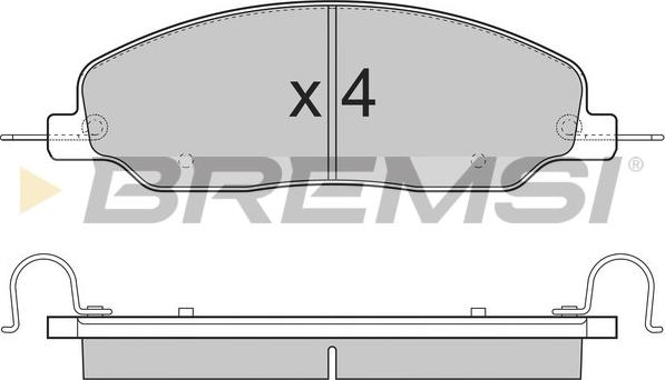 Bremsi BP3312 - Тормозные колодки, дисковые, комплект autospares.lv