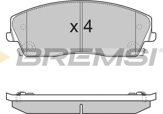 Bremsi BP3389 - Тормозные колодки, дисковые, комплект autospares.lv