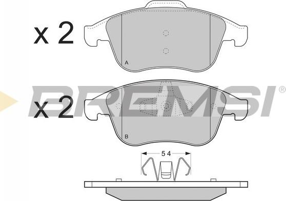 Bremsi BP3383 - Тормозные колодки, дисковые, комплект autospares.lv