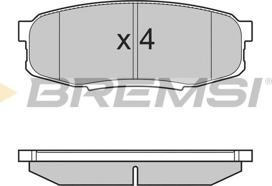 Bremsi BP3382 - Тормозные колодки, дисковые, комплект autospares.lv