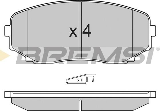 Bremsi BP3332 - Тормозные колодки, дисковые, комплект autospares.lv