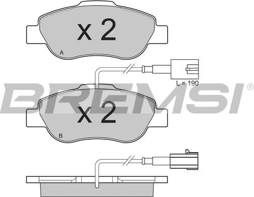 Bremsi BP3325 - Тормозные колодки, дисковые, комплект autospares.lv