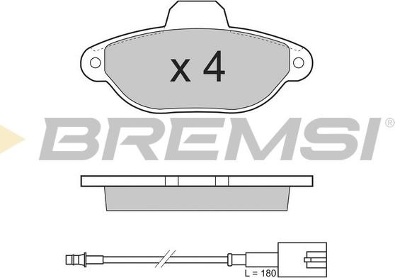 Bremsi BP3326 - Тормозные колодки, дисковые, комплект autospares.lv