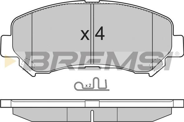 Bremsi BP3321 - Тормозные колодки, дисковые, комплект autospares.lv