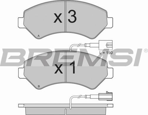 Bremsi BP3323TR - Тормозные колодки, дисковые, комплект autospares.lv