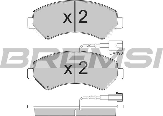 Bremsi BP3323 - Тормозные колодки, дисковые, комплект autospares.lv