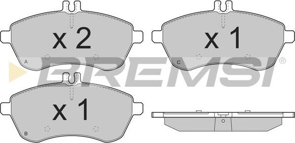 Bremsi BP3327 - Тормозные колодки, дисковые, комплект autospares.lv